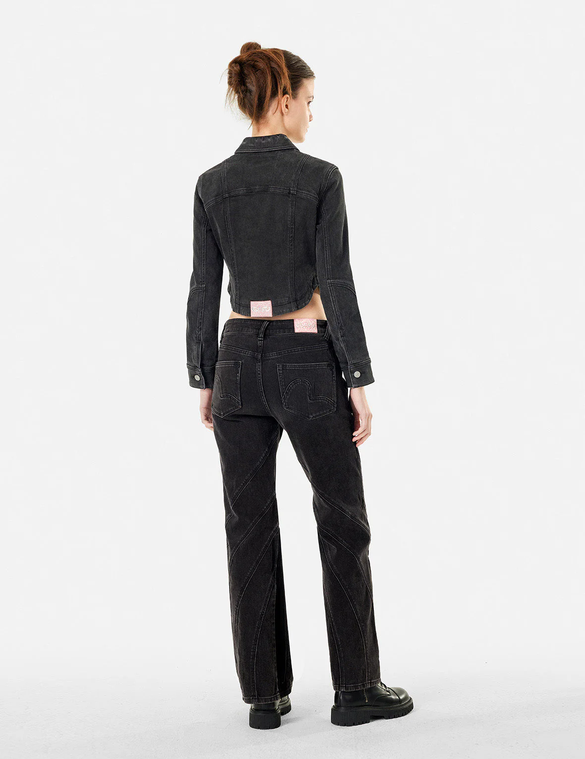 Cut-Line Fashion Fit Boot Cut Jeans - Image 3