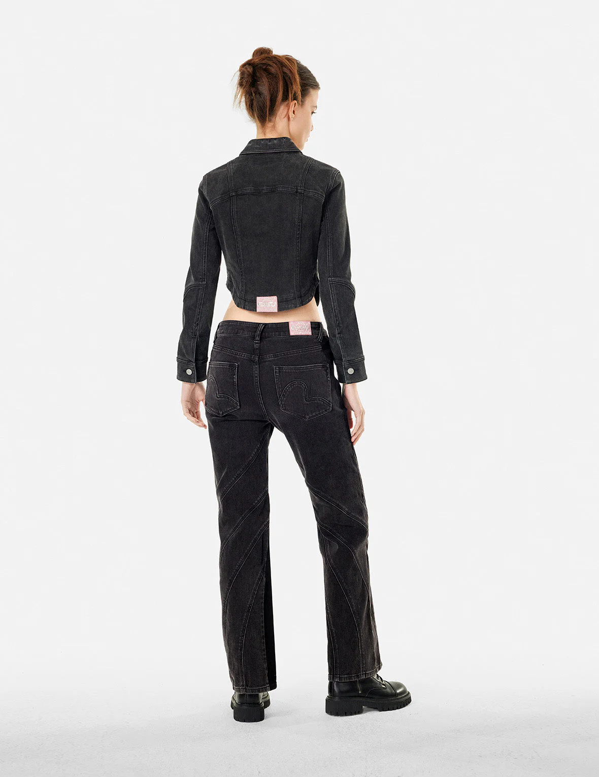 Cut-Line Fashion Fit Boot Cut Jeans - Image 5