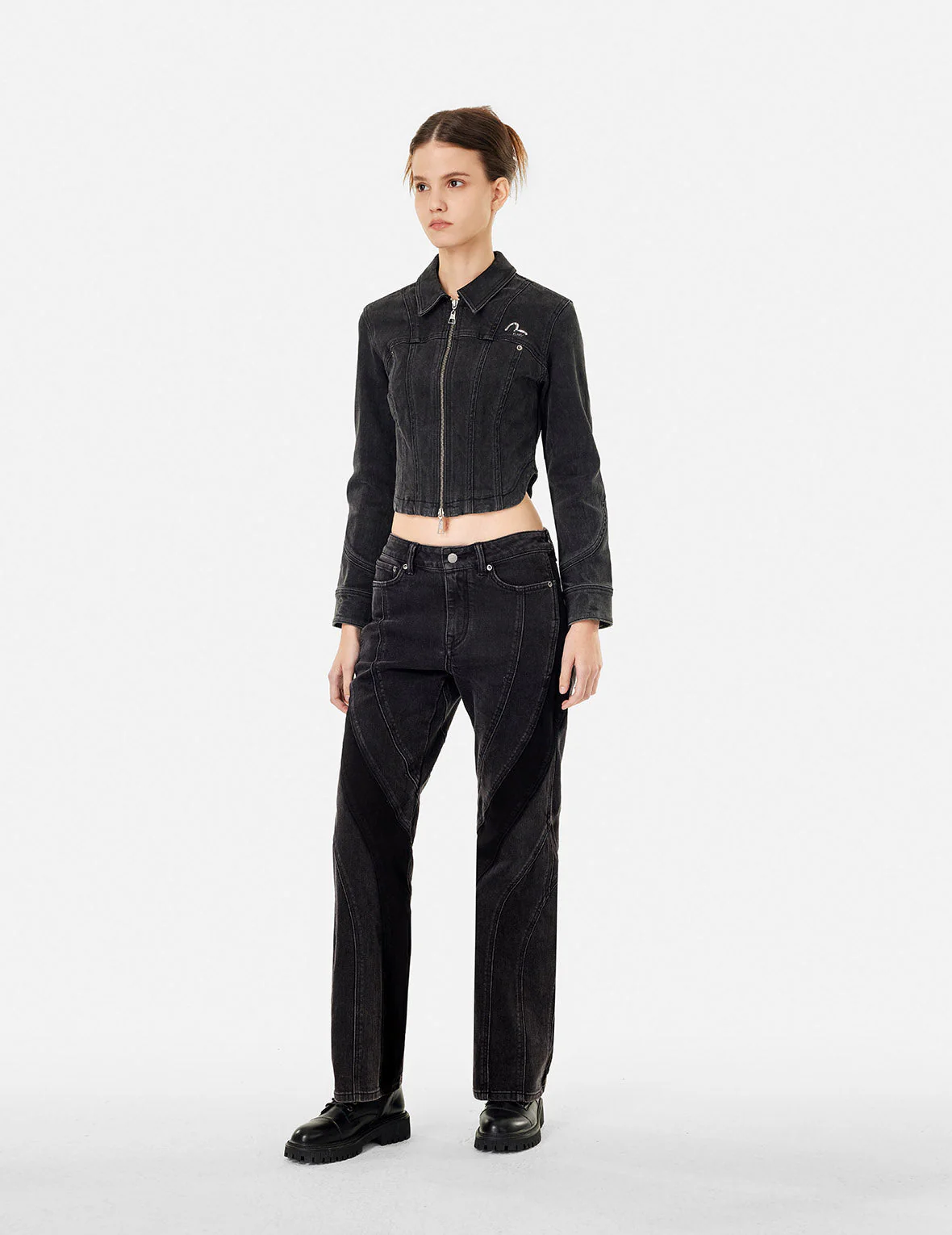 Cut-Line Fashion Fit Boot Cut Jeans - Image 6