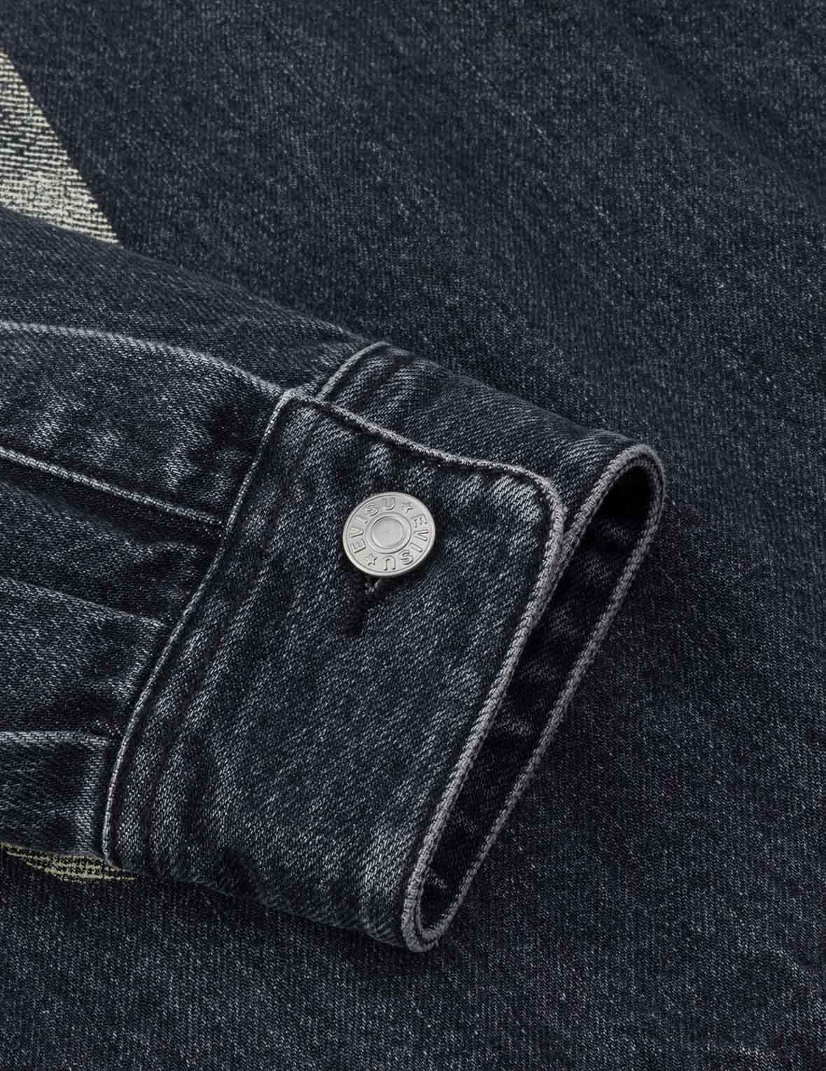 Daicock and Seagull Print Relax Fit 2-in-1 Denim Worker Shirt Jacket - Image 10