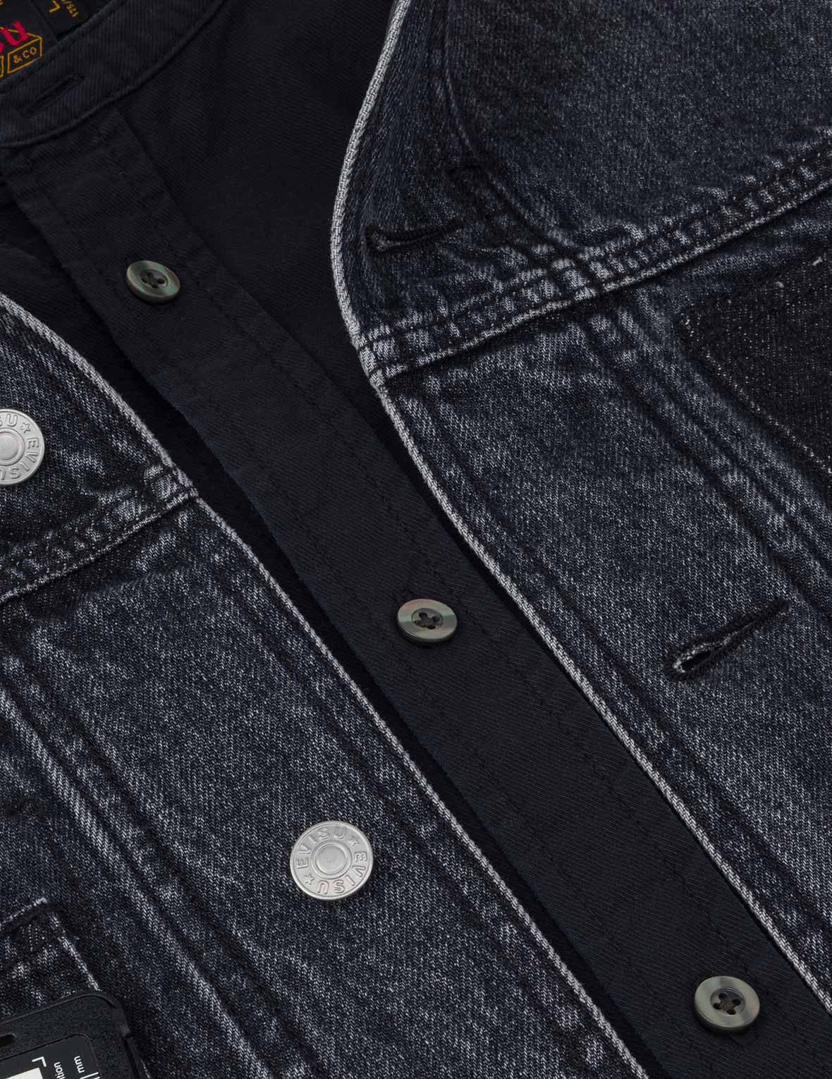Daicock and Seagull Print Relax Fit 2-in-1 Denim Worker Shirt Jacket - Image 7