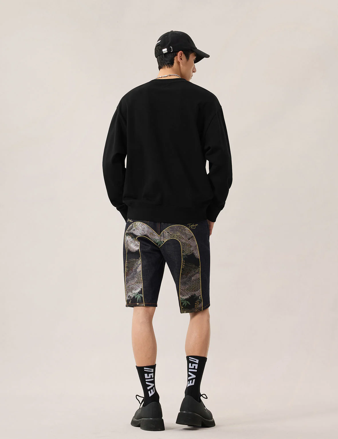 Daicock Brocade Denim Shorts - Image 6