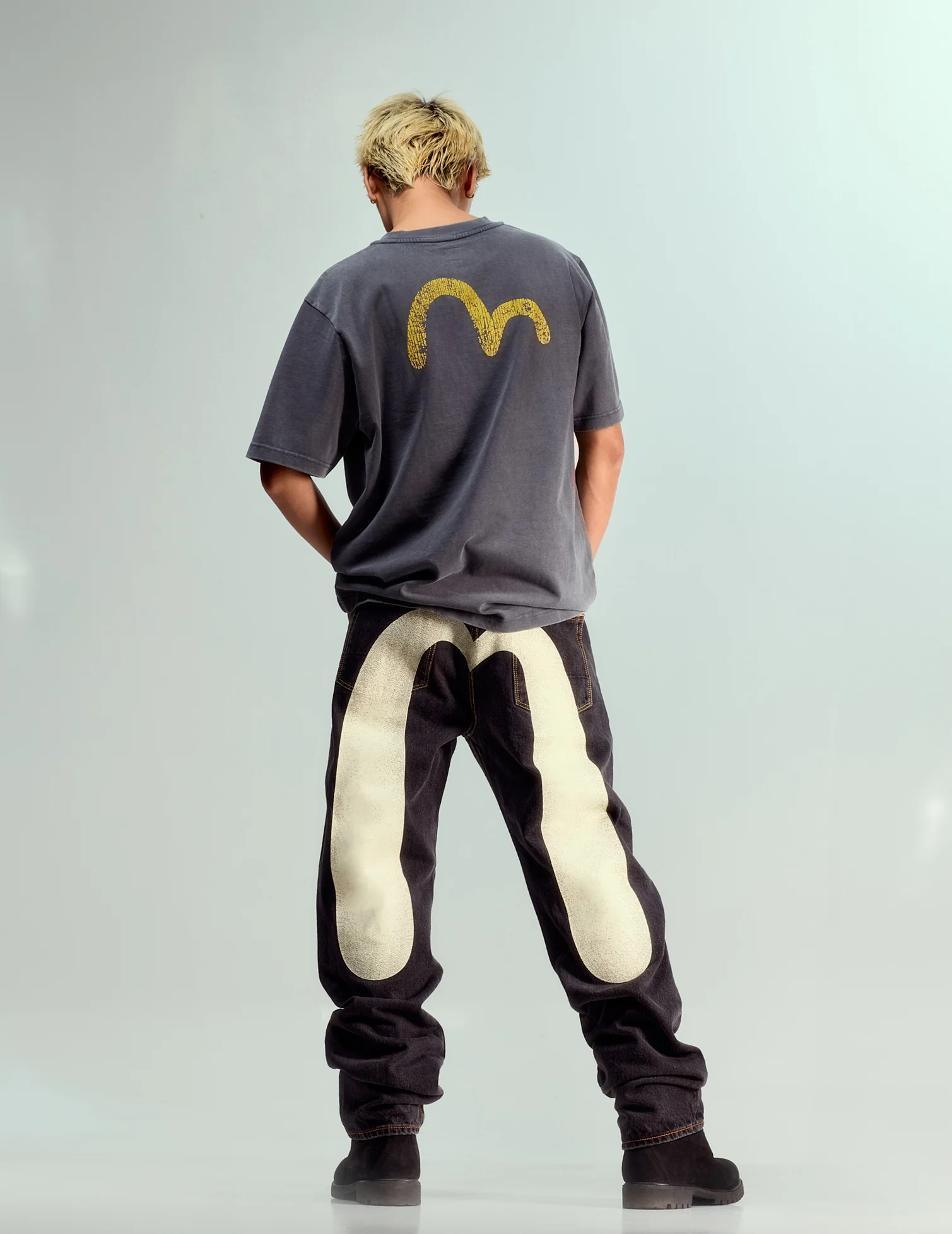 Daicock Print Baggy Fit Denim Jeans #2000 - Image 3