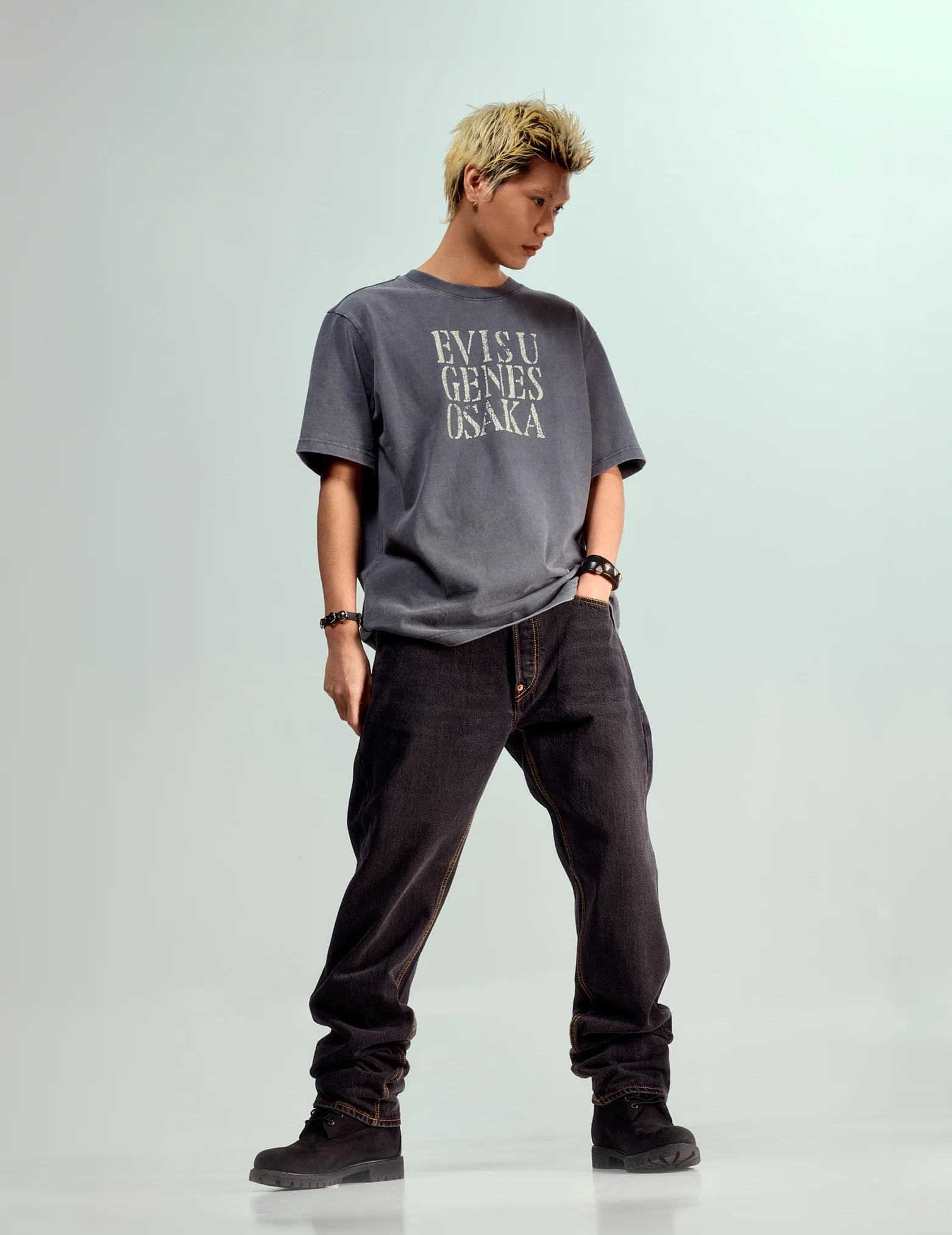 Daicock Print Baggy Fit Denim Jeans #2000 - Image 4