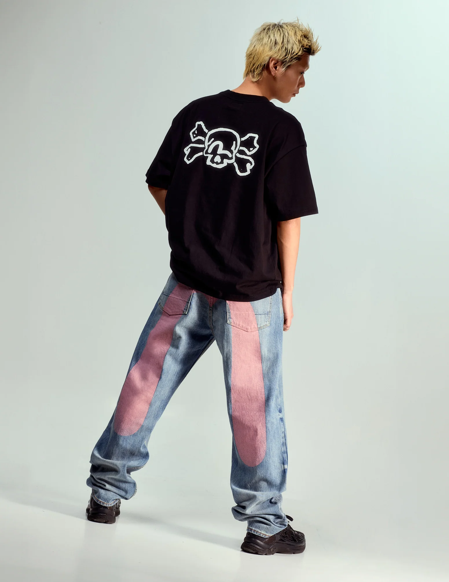 Daicock Print Baggy-Fit Jeans #2000 - Image 3