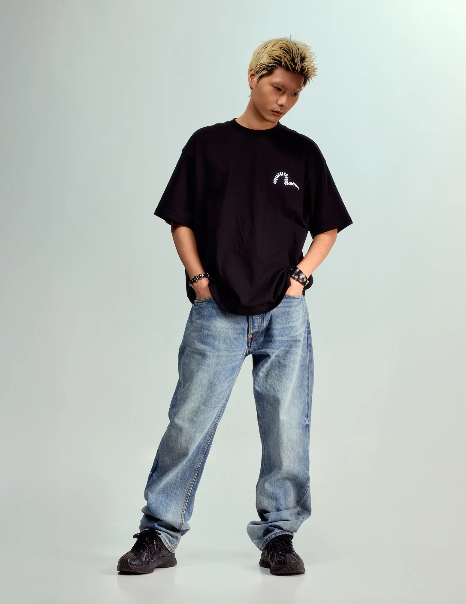 Daicock Print Baggy-Fit Jeans #2000 - Image 4