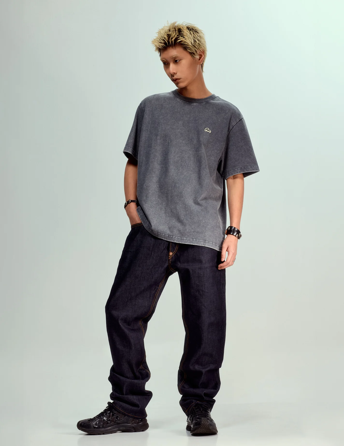Daicock Print Baggy-Fit Jeans #2000 - Image 4