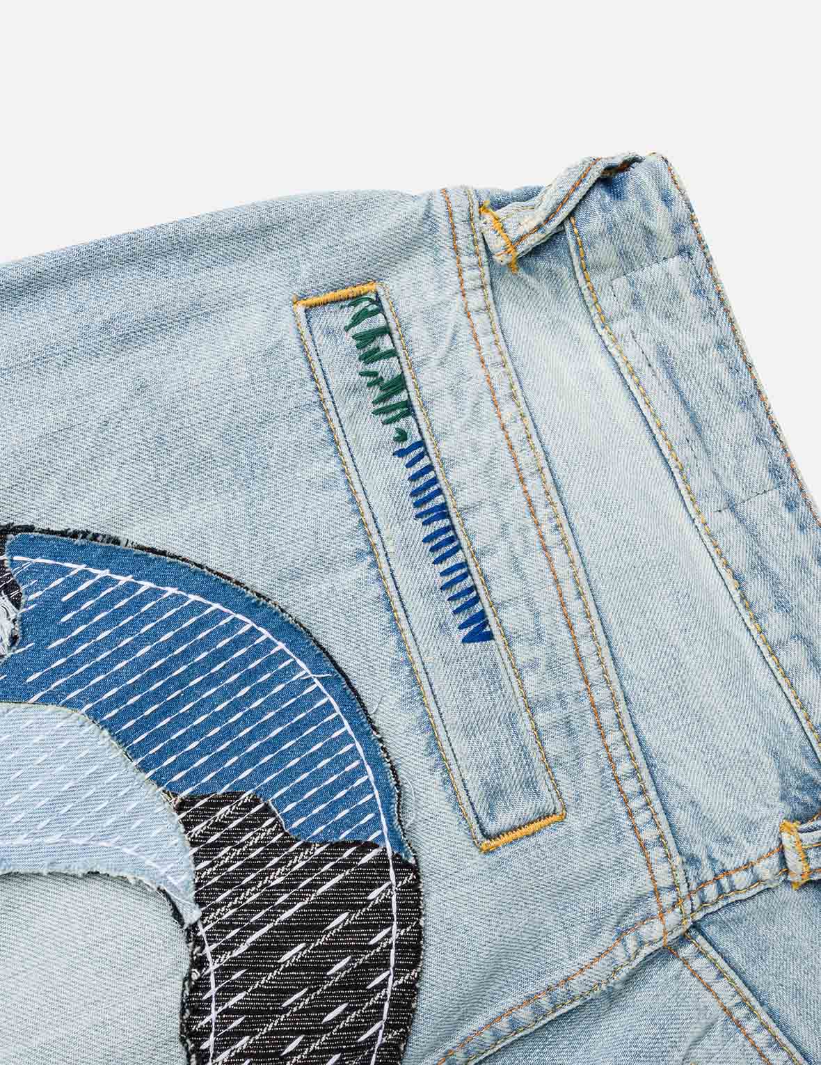 Daicock Sashiko Patchwork Jeans #2038 - Image 8