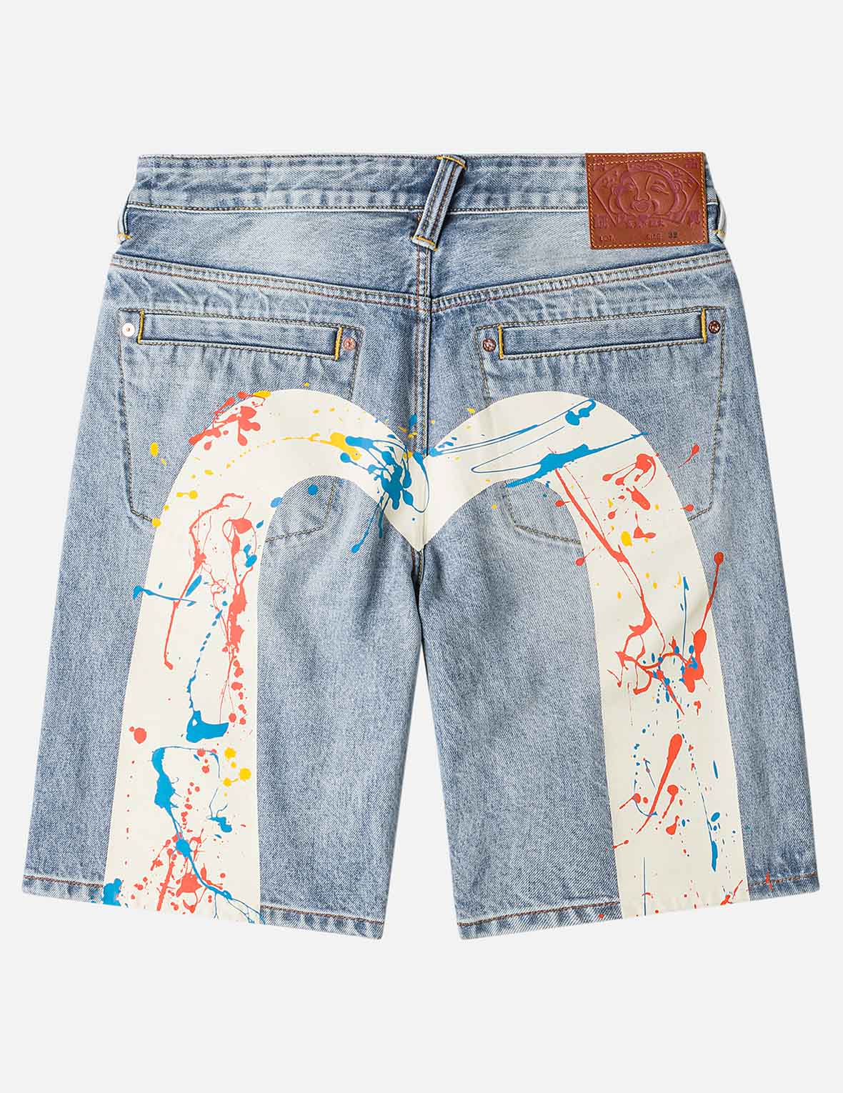 Daicock Spray Dye Denim Shorts - Image 3