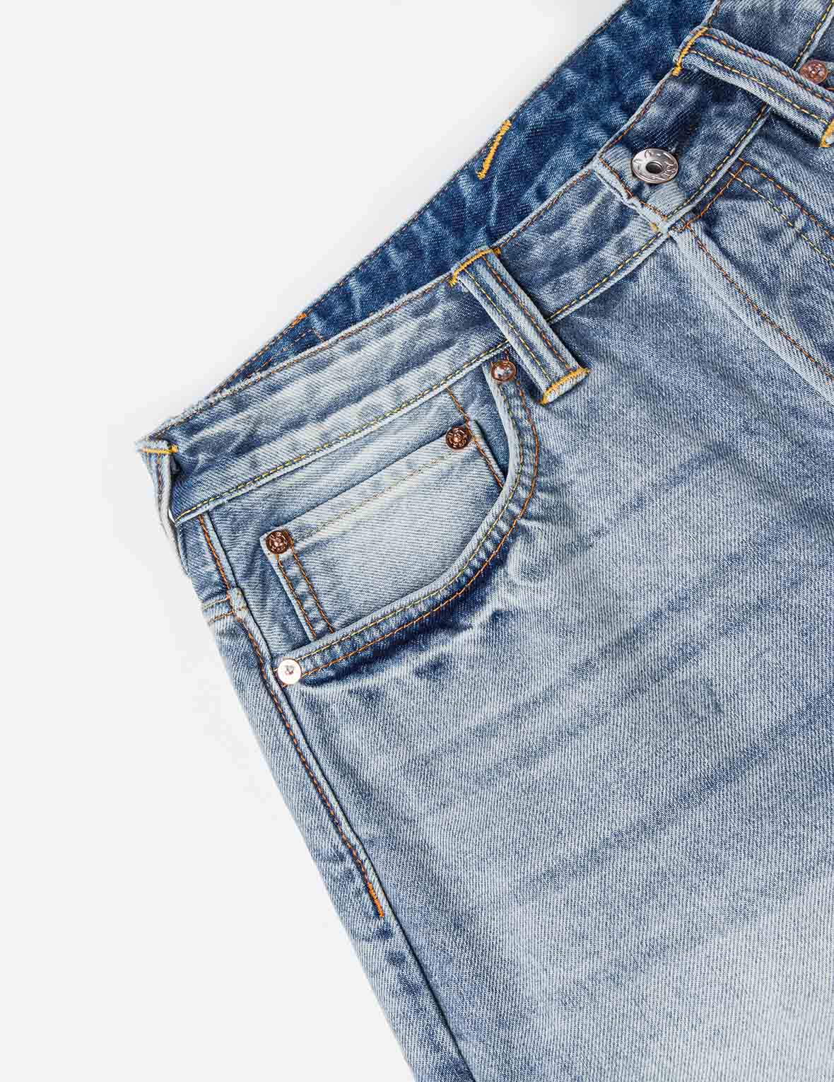 Daicock Spray Dye Denim Shorts - Image 9