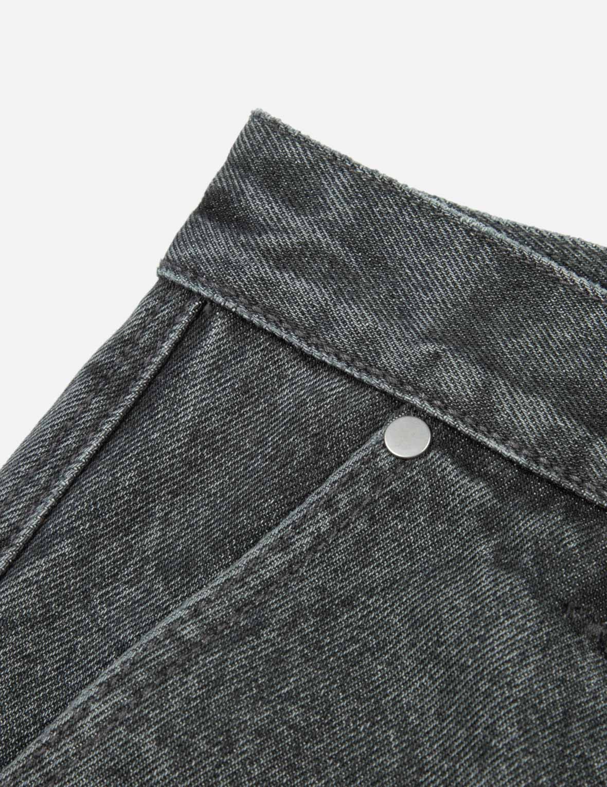 Daicock with Fringed Edges Baggy Fit Work Jeans - Image 21