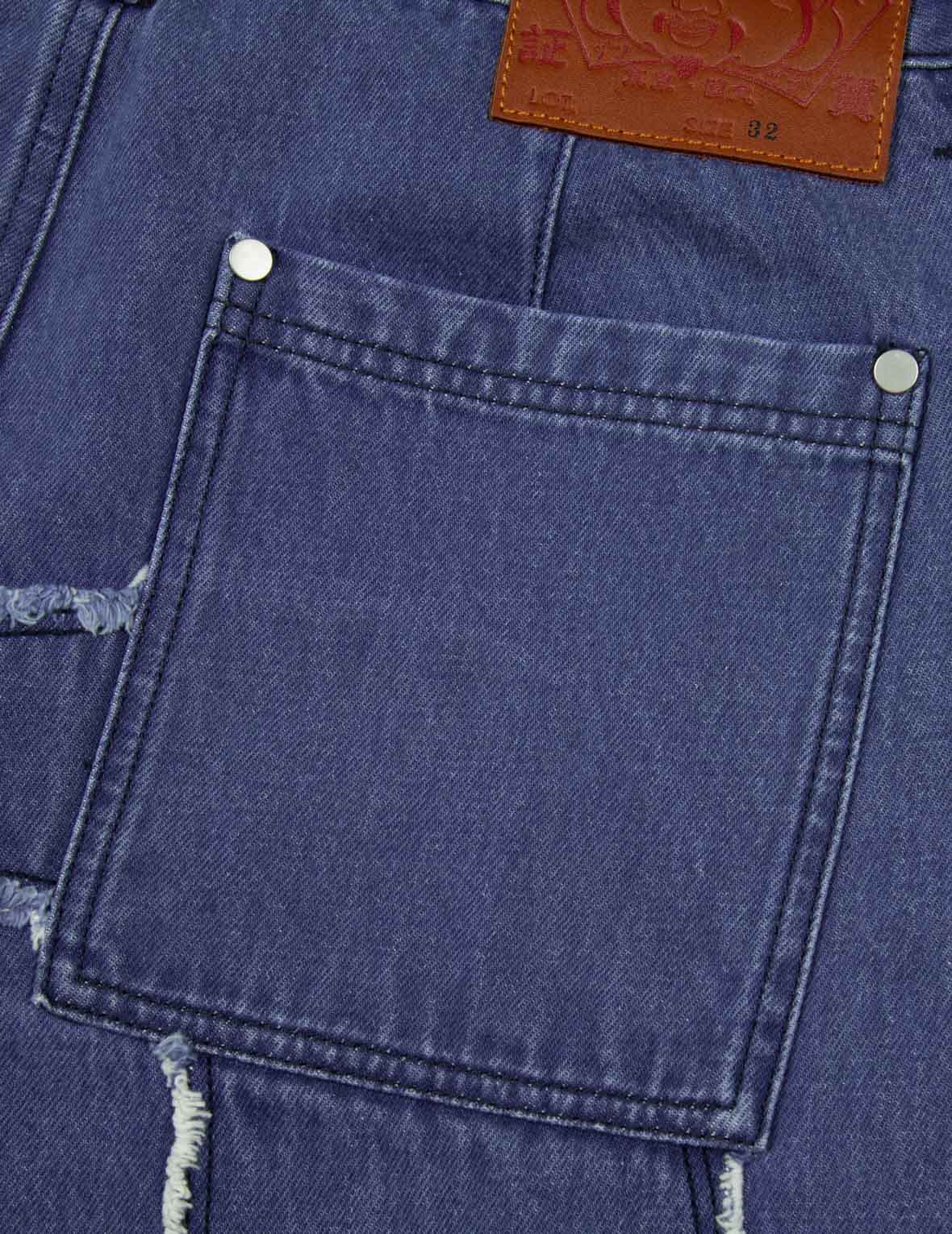 Daicock with Fringed Edges Baggy Fit Work Jeans - Image 28