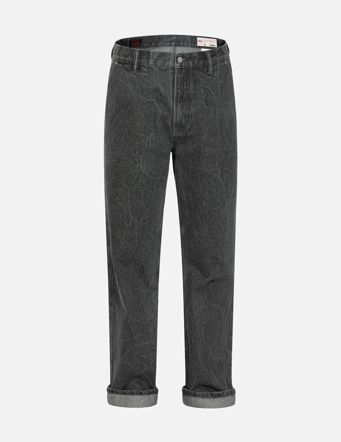 Daicock with Fringed Edges Baggy Fit Work Jeans - Image 3