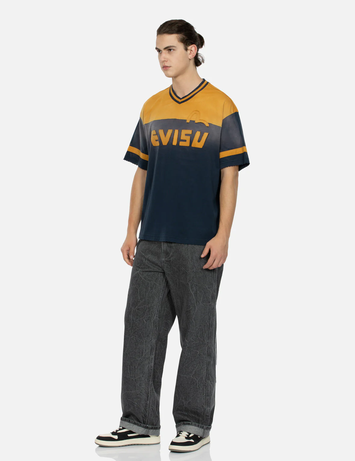Daicock with Fringed Edges Baggy Fit Work Jeans - Image 7