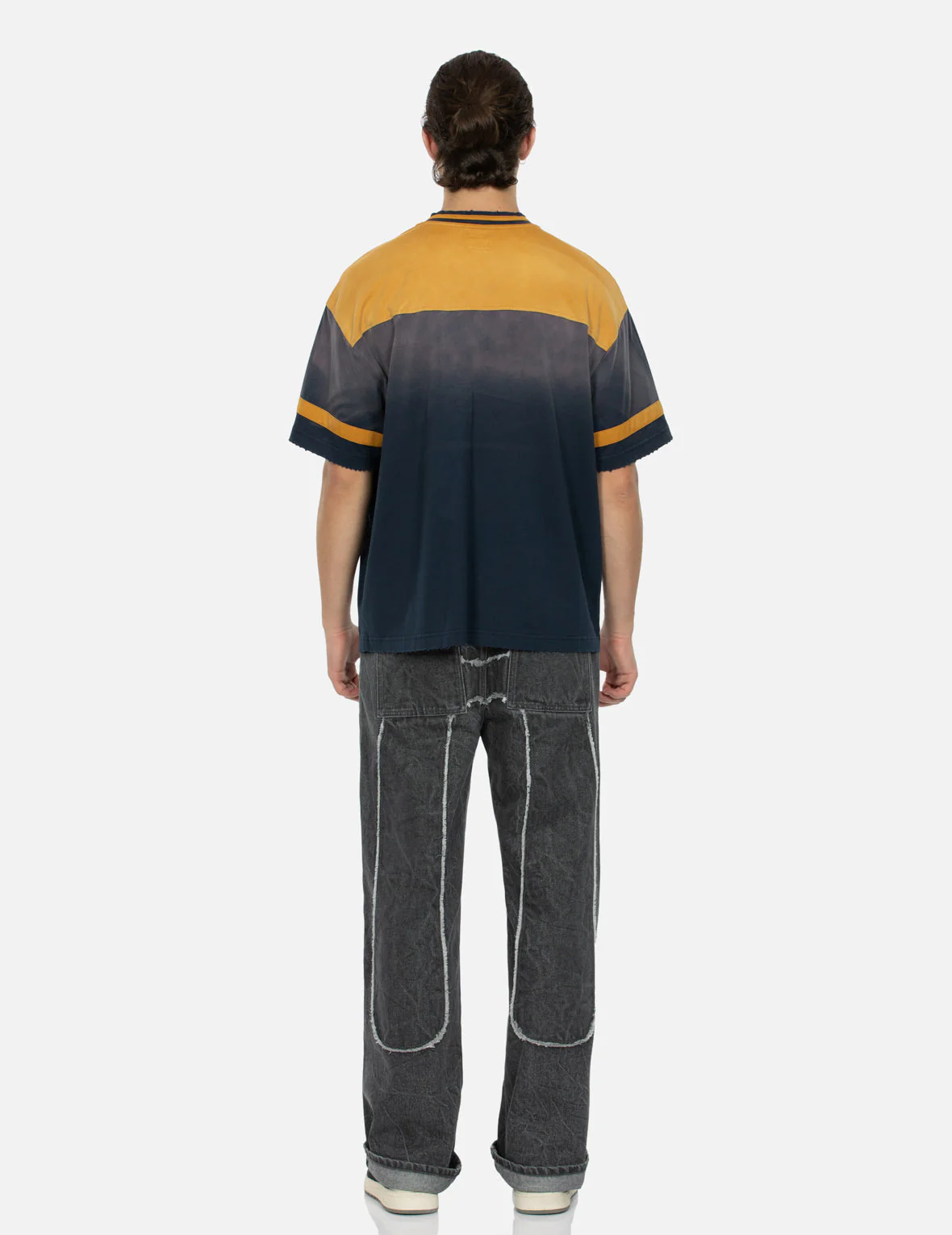 Daicock with Fringed Edges Baggy Fit Work Jeans - Image 9