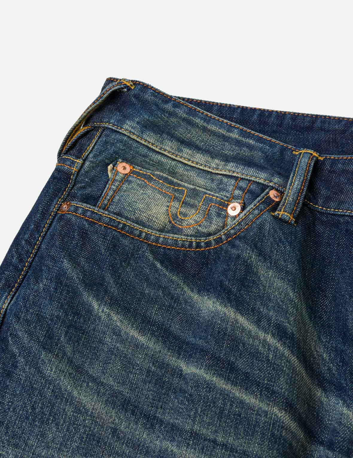 Dark Tone Washed Embroidery Jeans #2020 - Image 10