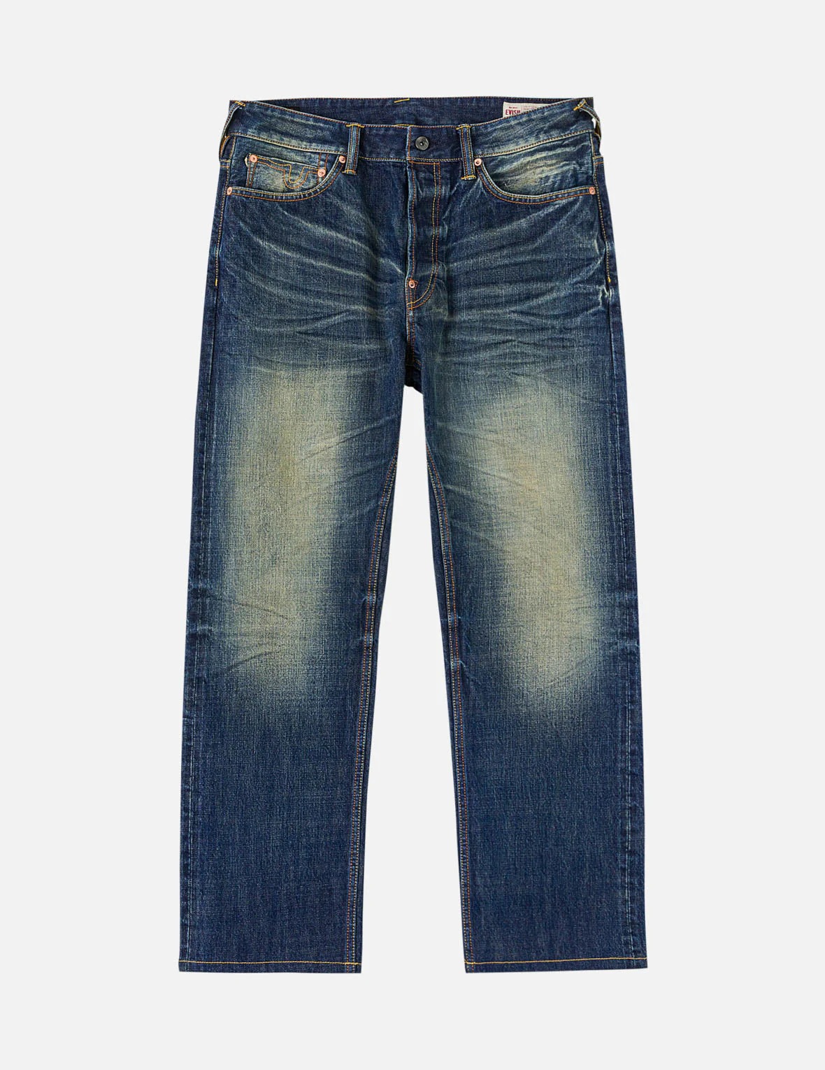 Dark Tone Washed Embroidery Jeans #2020 - Image 4