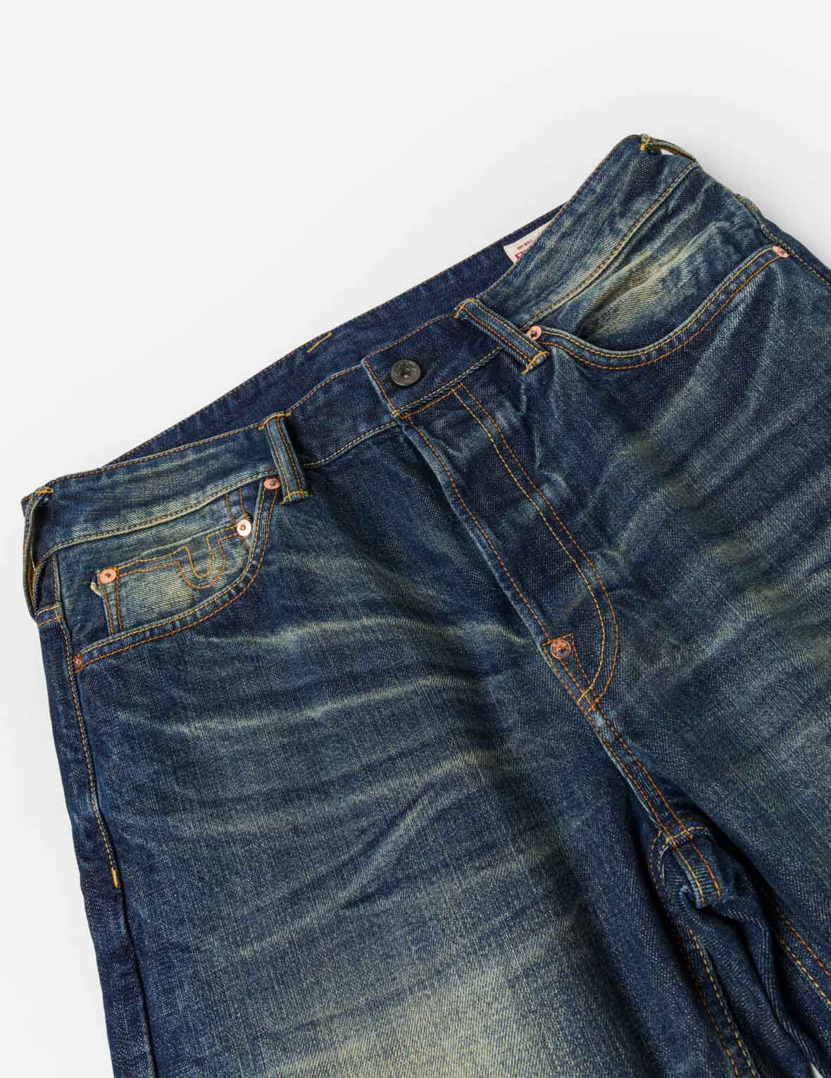 Dark Tone Washed Embroidery Jeans #2020 - Image 6
