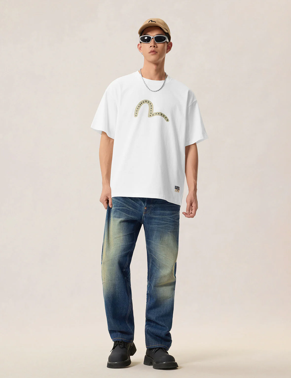Dark Tone Washed Embroidery Jeans #2020 - Image 7