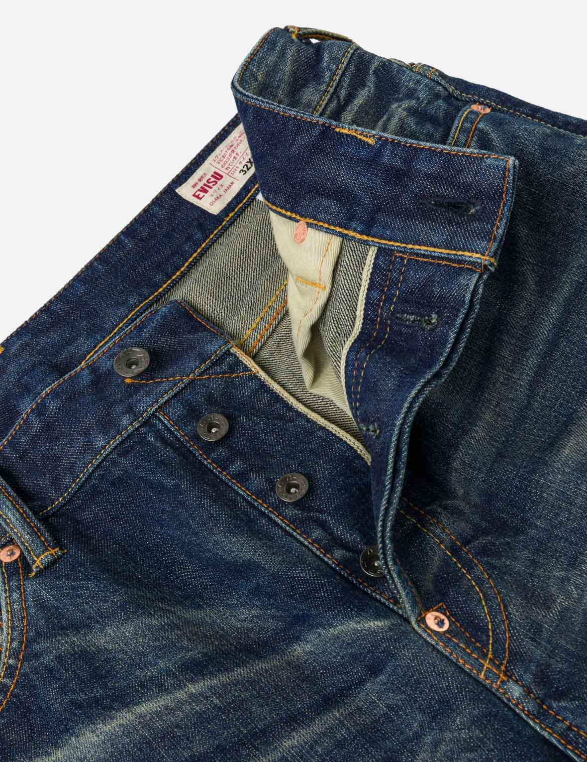 Dark Tone Washed Embroidery Jeans #2020 - Image 9