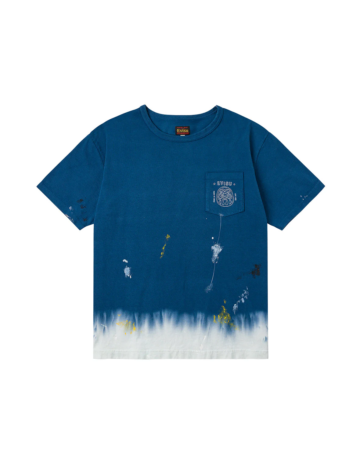 Daruma and Logo Embroidery Regular Fit Dip dyeing T-shirt - Image 12