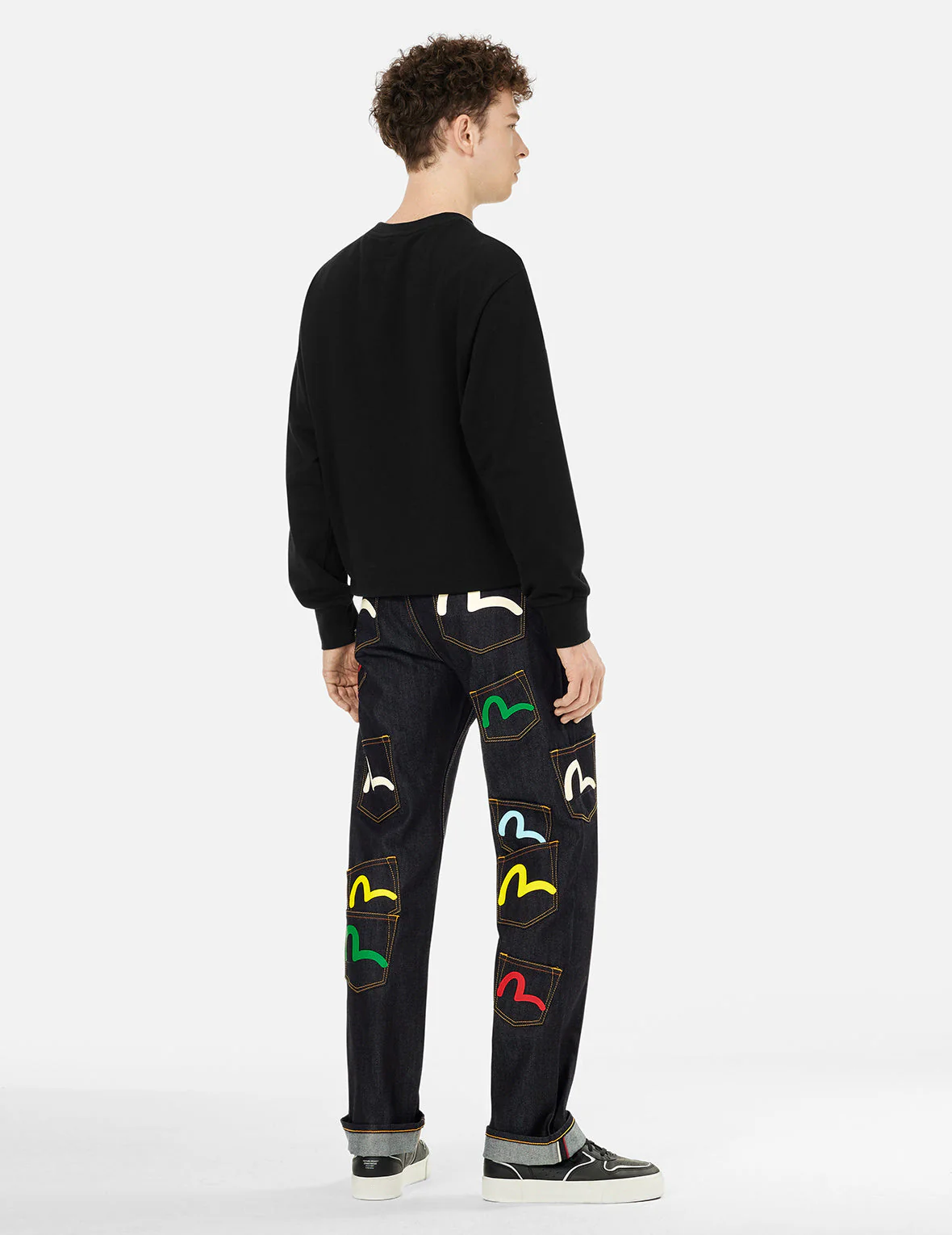 Daruma and Logo Embroidery Relax Fit Sweatshirt - Image 10