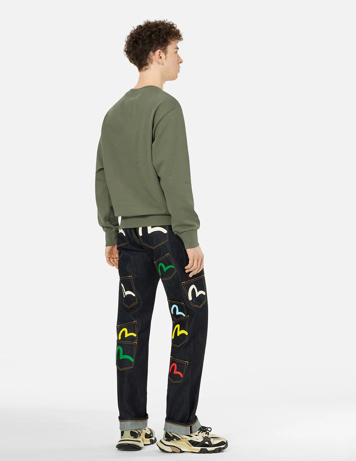 Daruma and Logo Embroidery Relax Fit Sweatshirt - Image 11