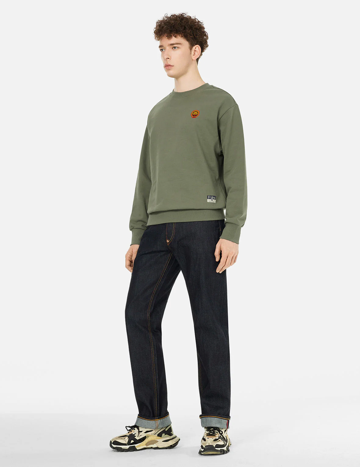 Daruma and Logo Embroidery Relax Fit Sweatshirt - Image 8