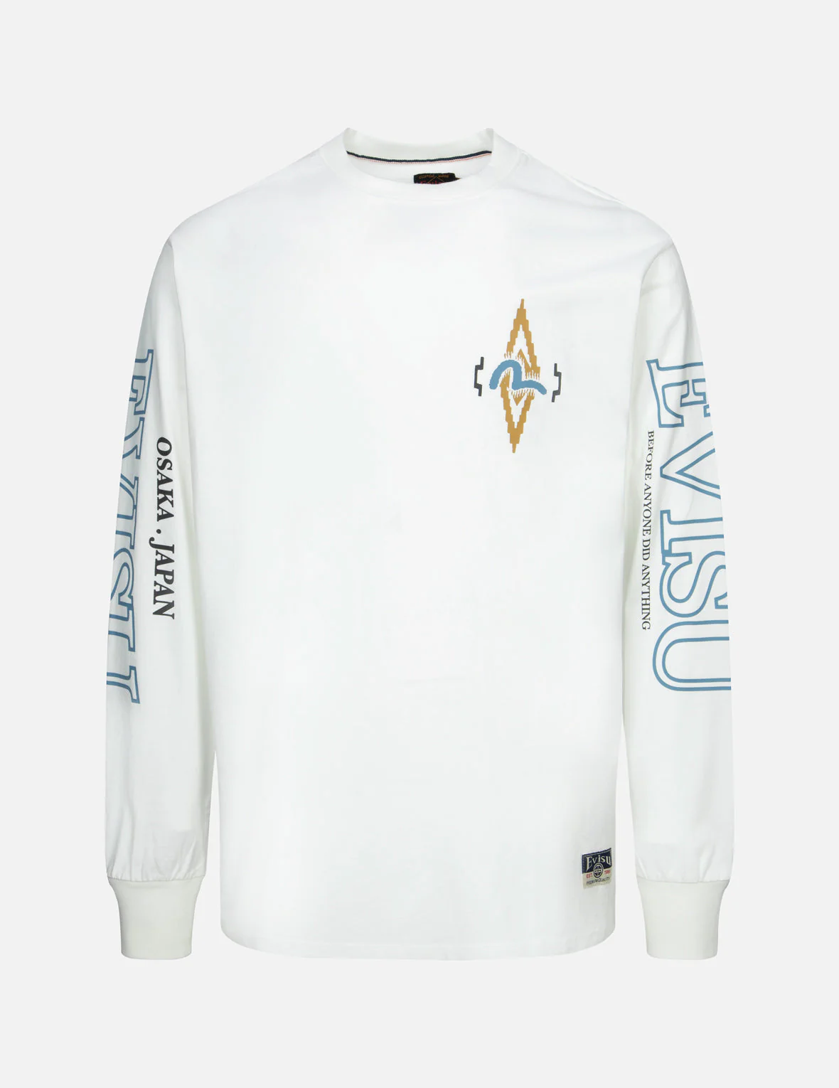 Daruma and Logo Print Fashion Fit Long-Sleeve T-Shirt - Image 2