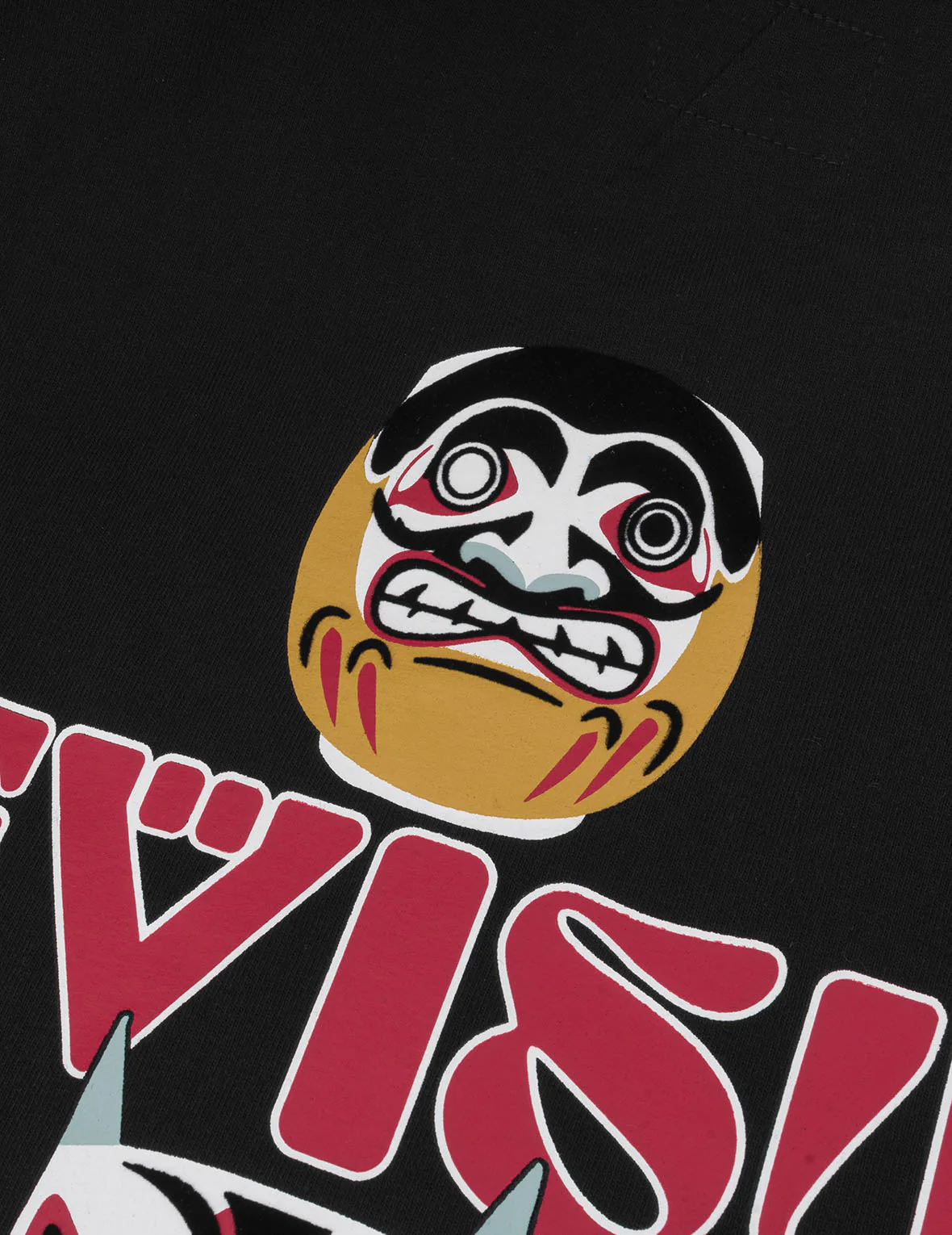 Daruma and Totem Print Relax Fit T-shirt - Image 11