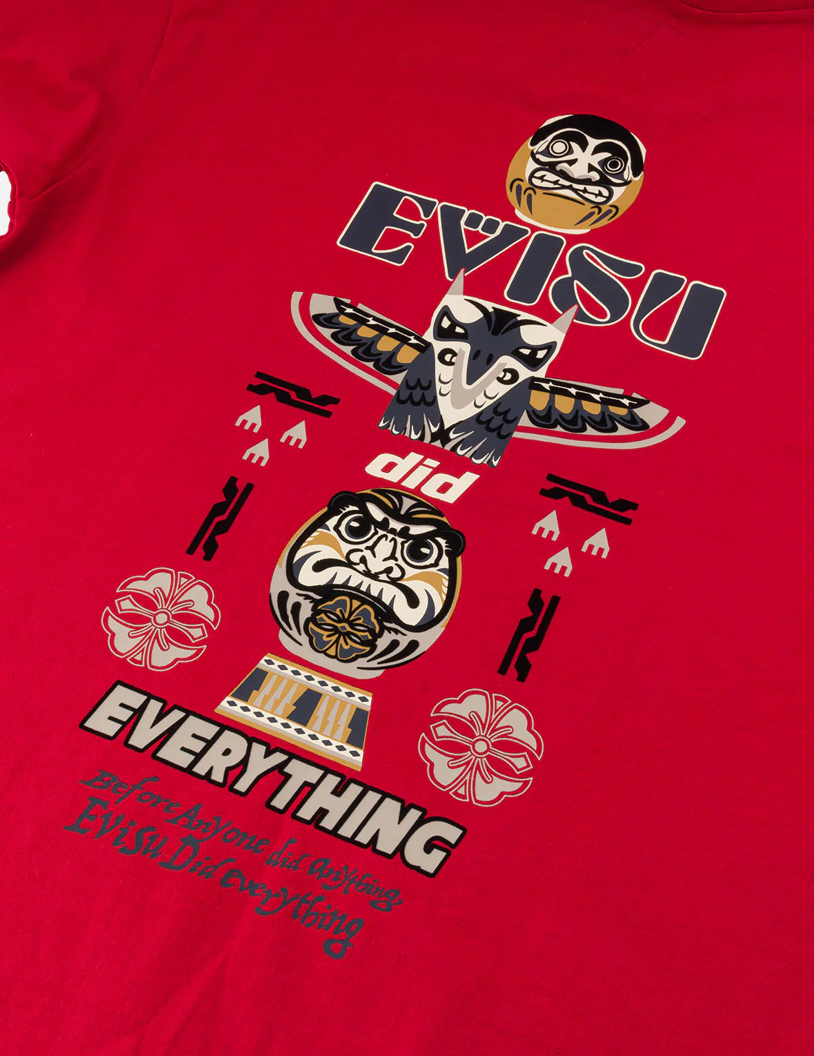 Daruma and Totem Print Relax Fit T-shirt - Image 14