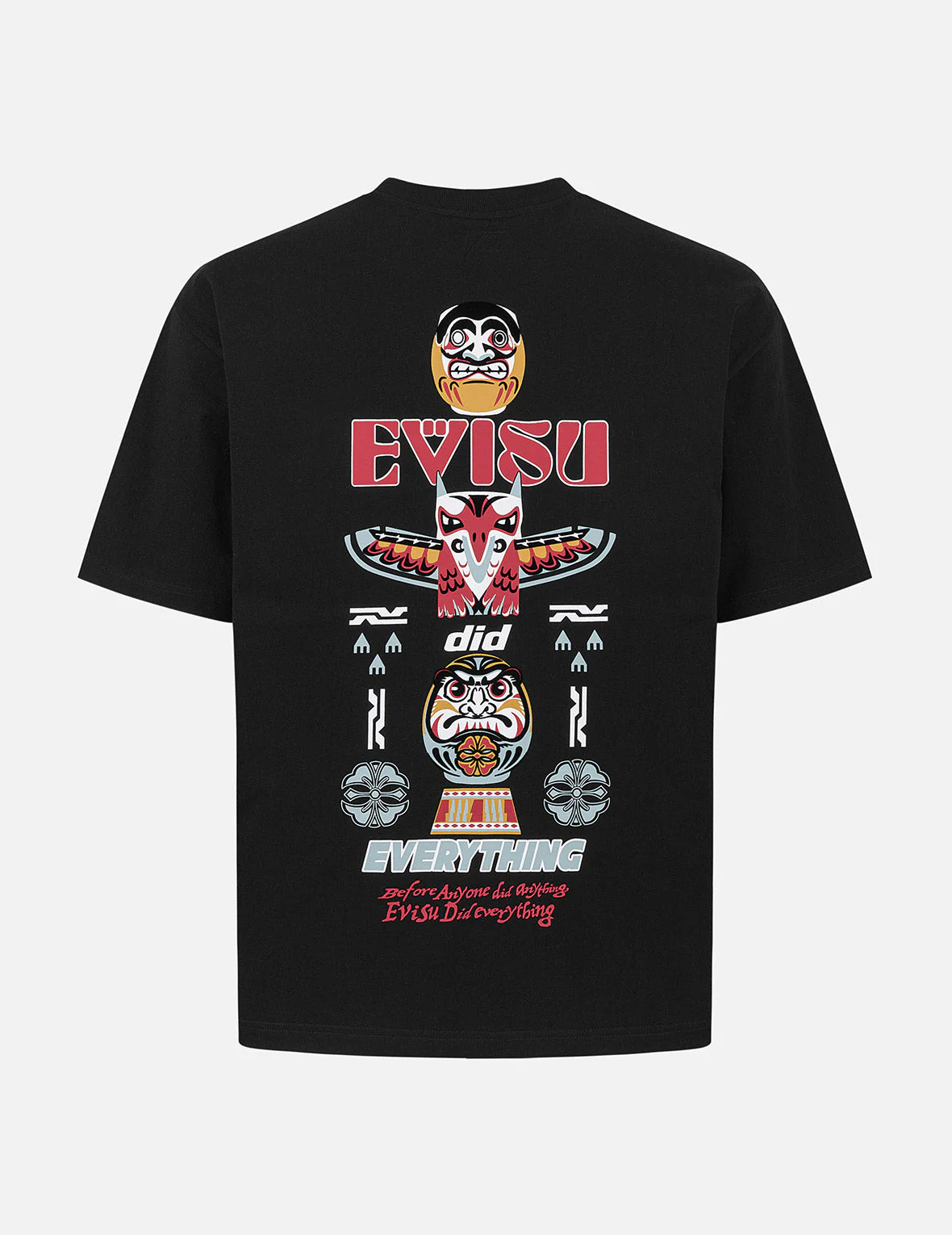 Daruma and Totem Print Relax Fit T-shirt - Image 2