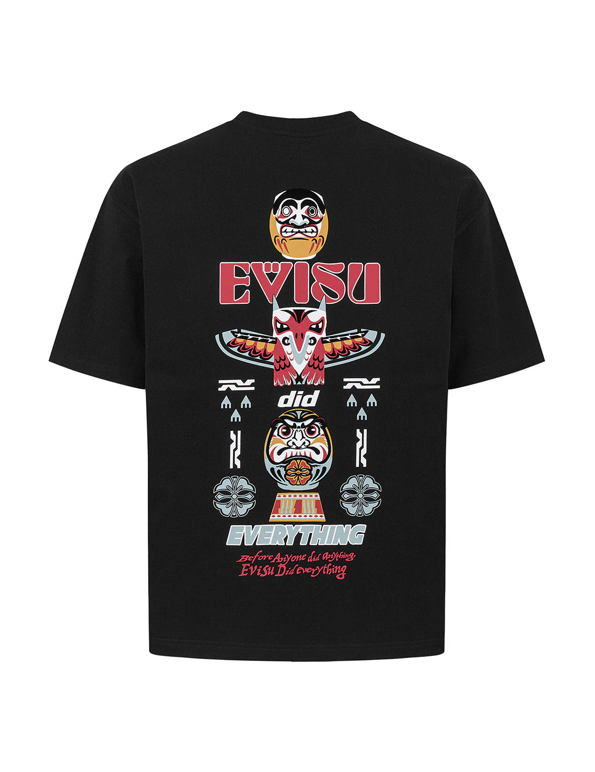Daruma and Totem Print Relax Fit T-shirt - Image 24