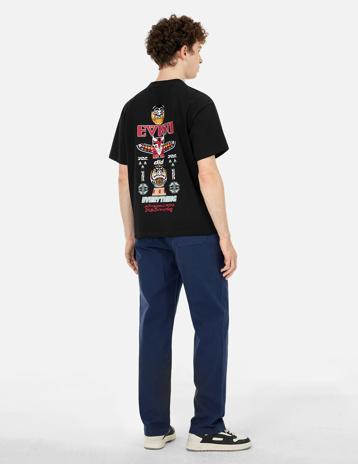 Daruma and Totem Print Relax Fit T-shirt - Image 8