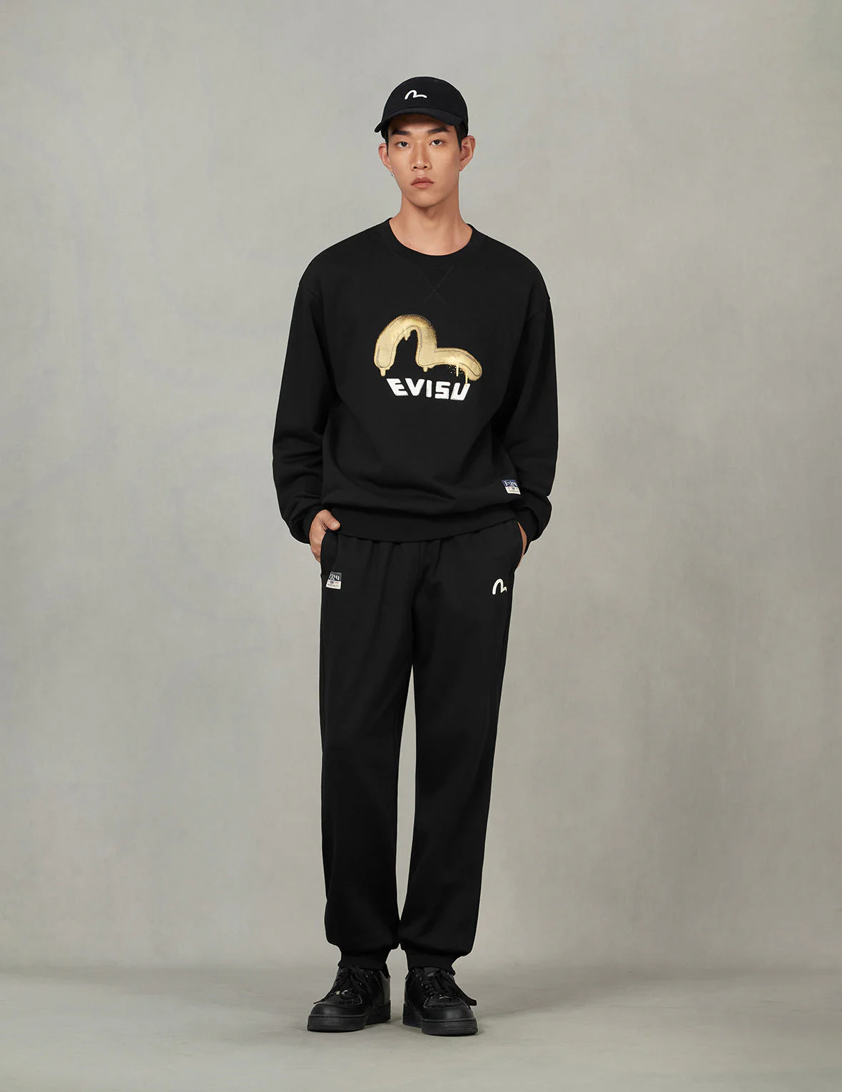 Daruma and Wheel of Wisdom Daicock Print Straight Fit Sweatpants - Image 5