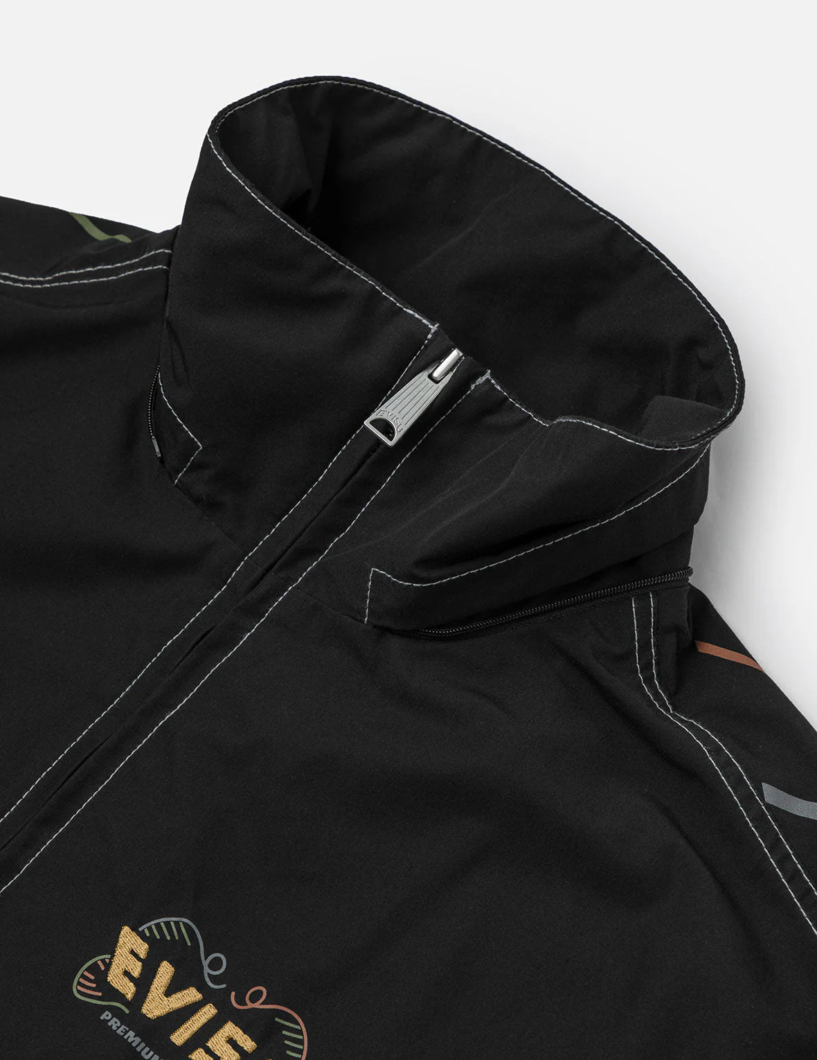 Daruma Print and Logo Appliqué Relax Fit Hooded Jacket - Image 8