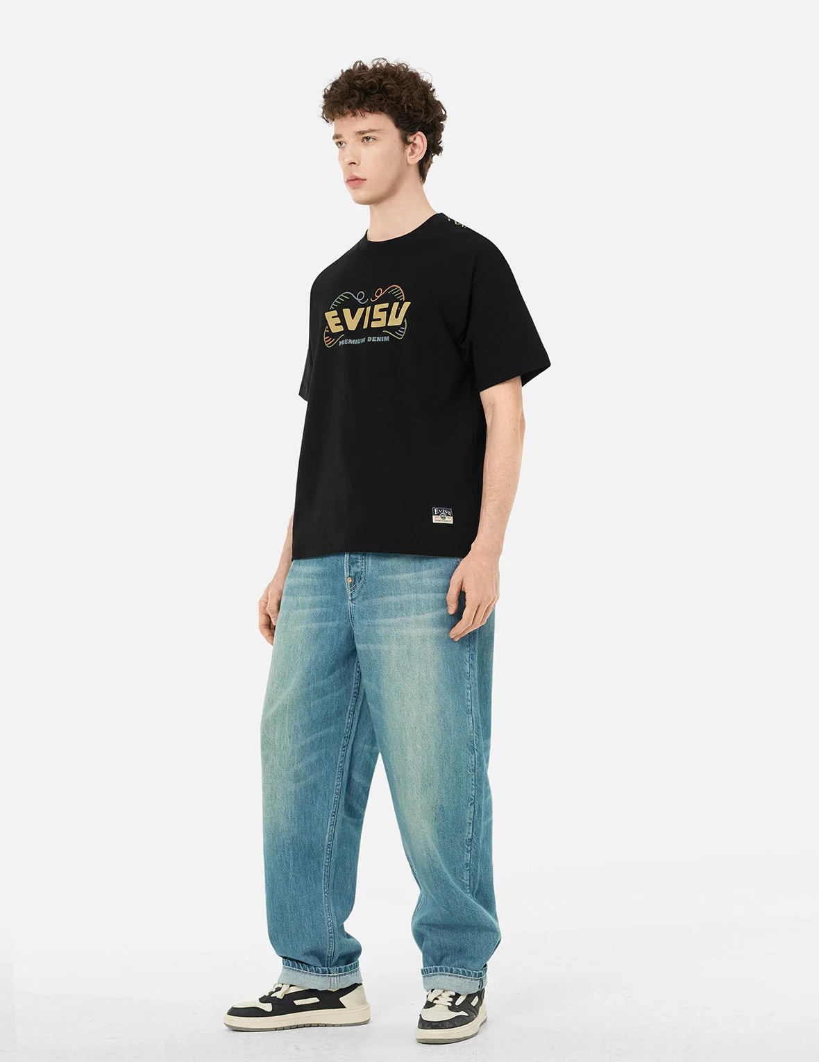 Daruma Print Loose Fit T-Shirt - Image 7