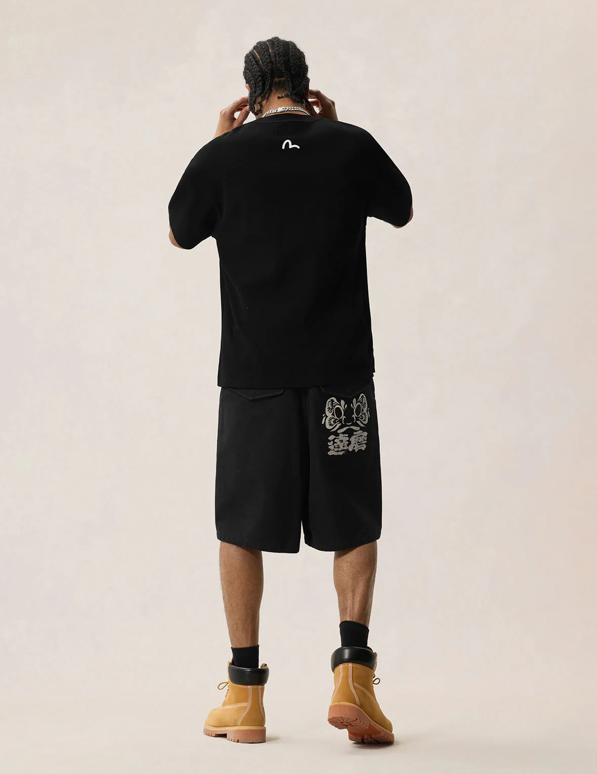 Daruma Print Woven Shorts - Image 10