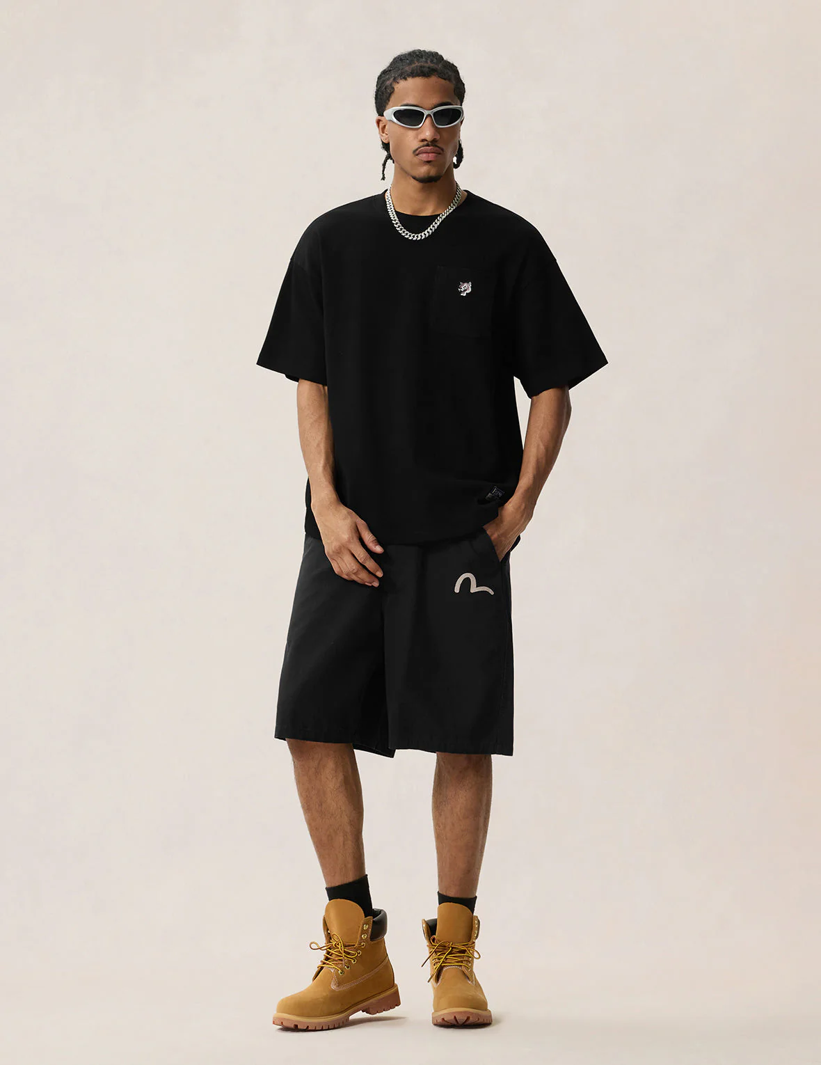 Daruma Print Woven Shorts - Image 8