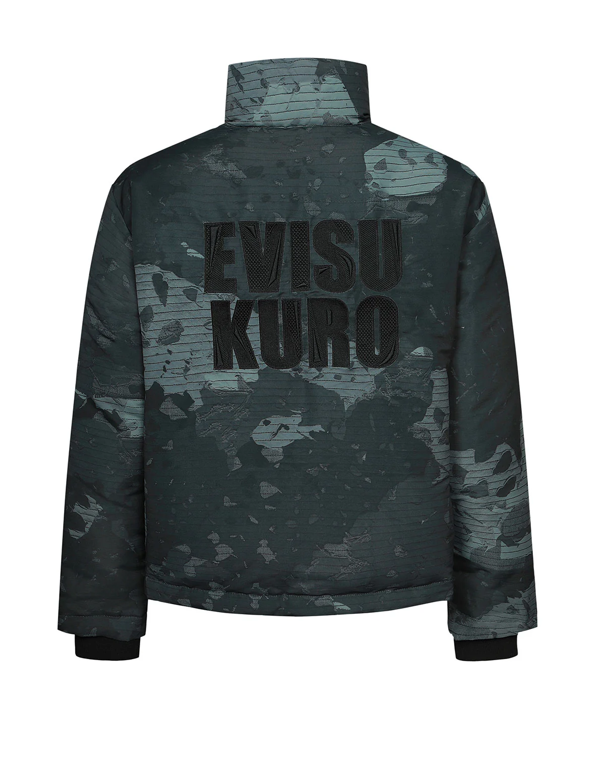 Deconstructed Print and Logo Embroidery Relax Fit Down Jacket - Image 10