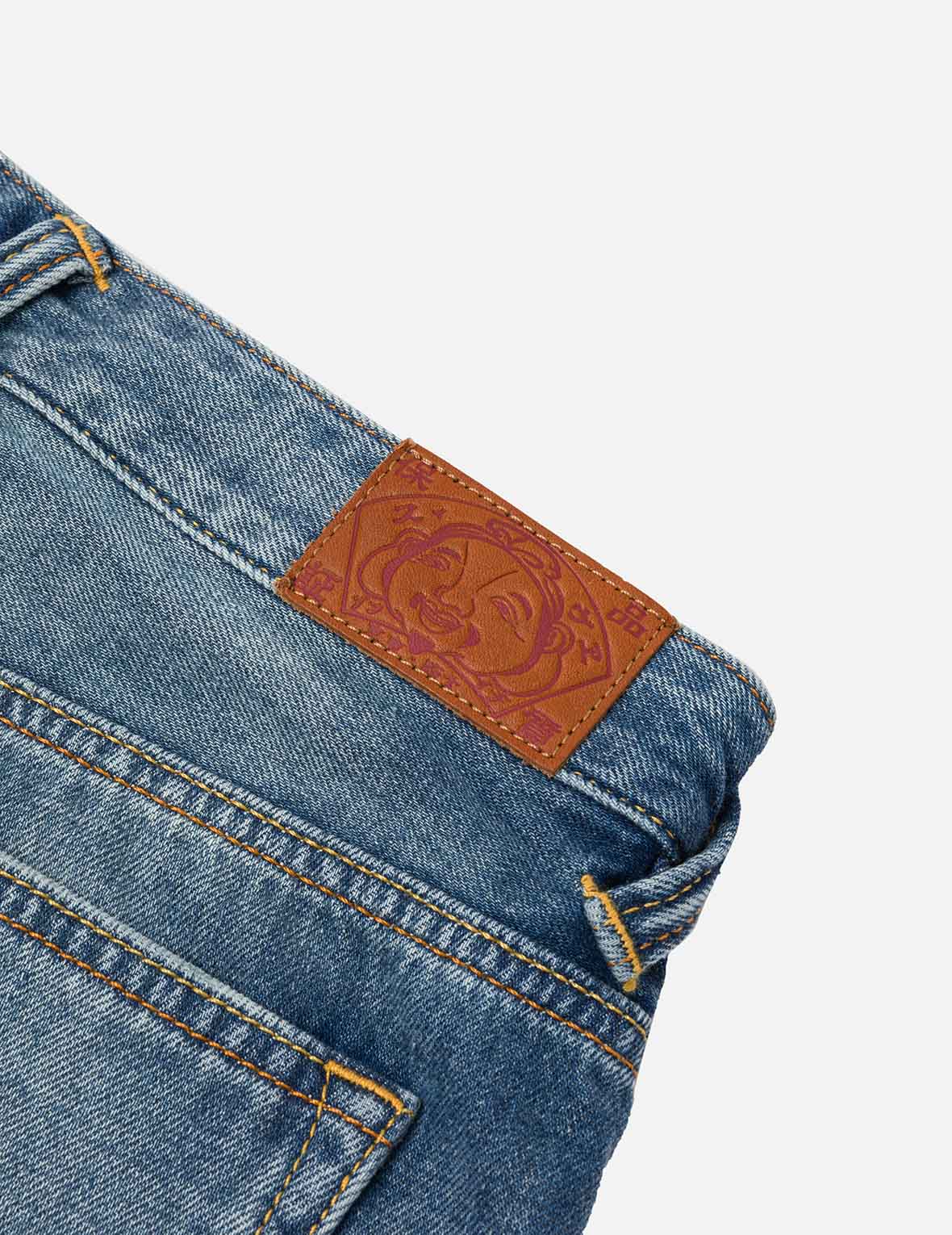 Deconstructed Seagull and Logo Applique Relax Fit Denim Shorts - Image 10