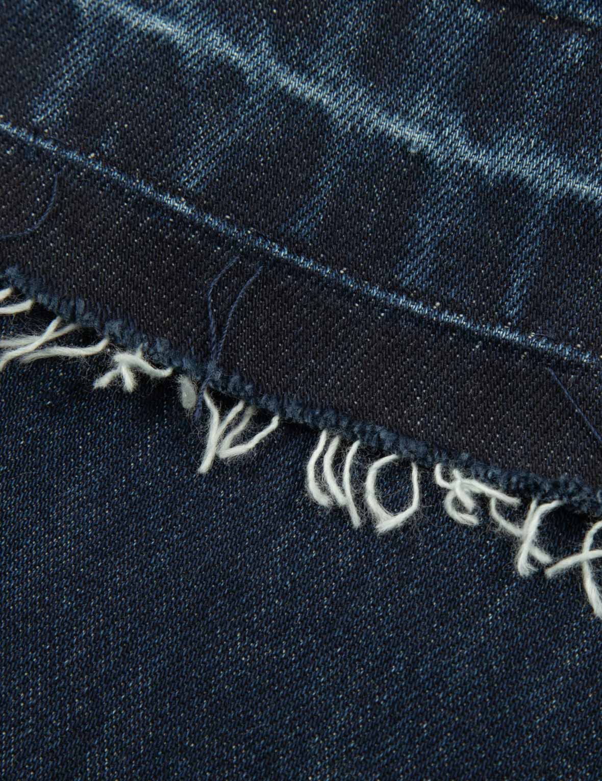 Deconstructed Seagull Embossed Fashion Fit Skirt-Jeans - Image 3