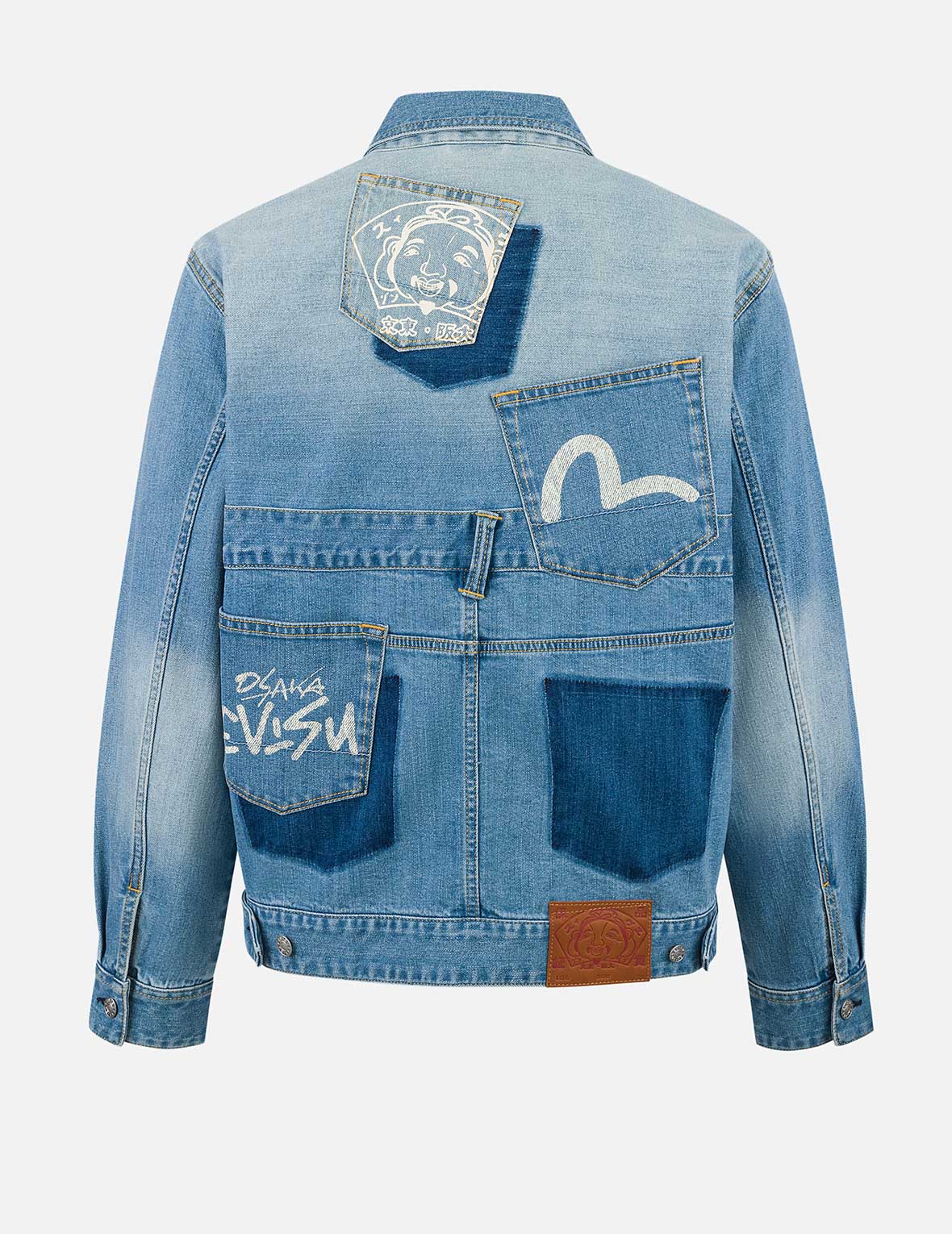 Deconstructed with Multi-pocket Loose Fit Denim Jacket