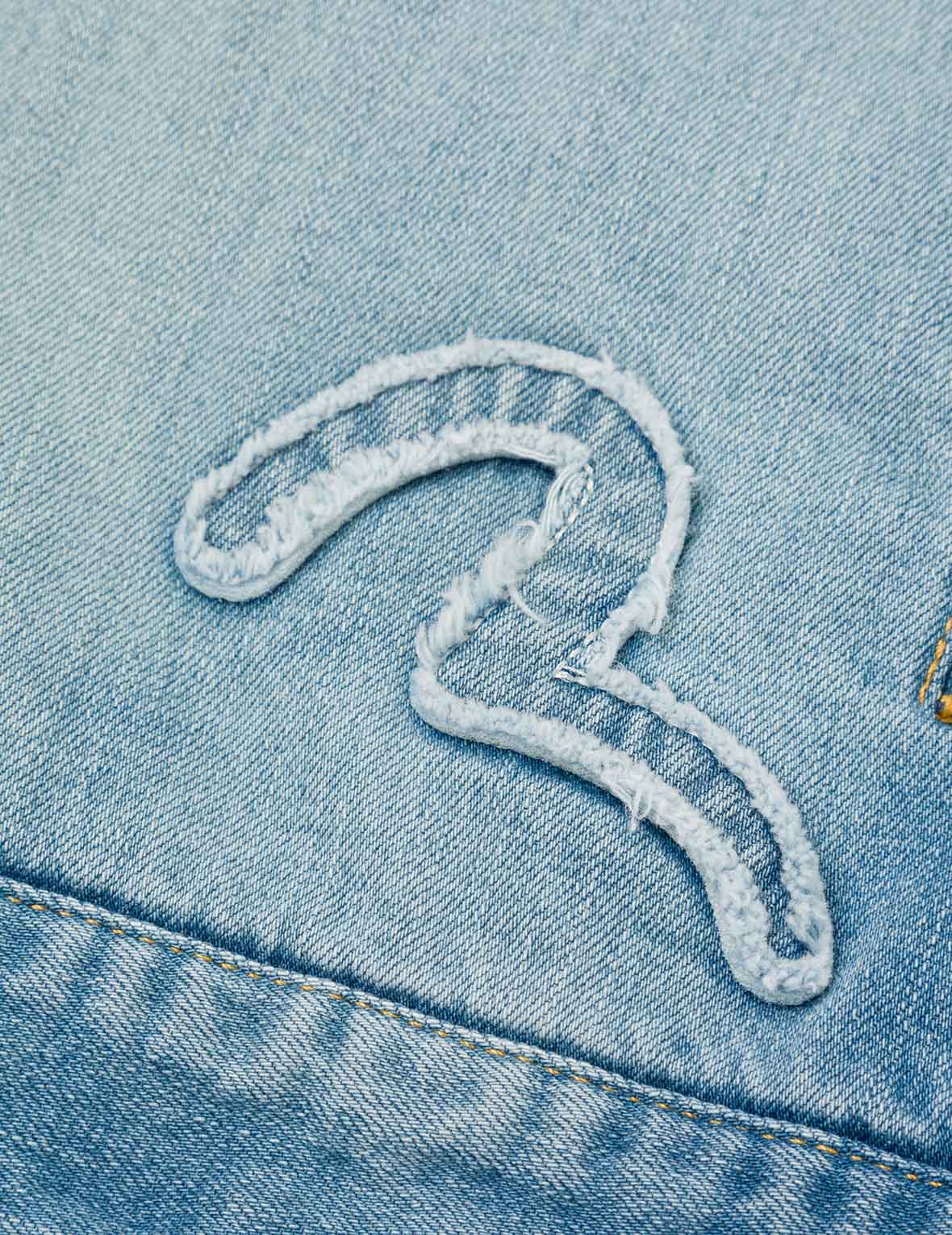 Deconstructed with Multi-pocket Loose Fit Denim Jacket - Image 10