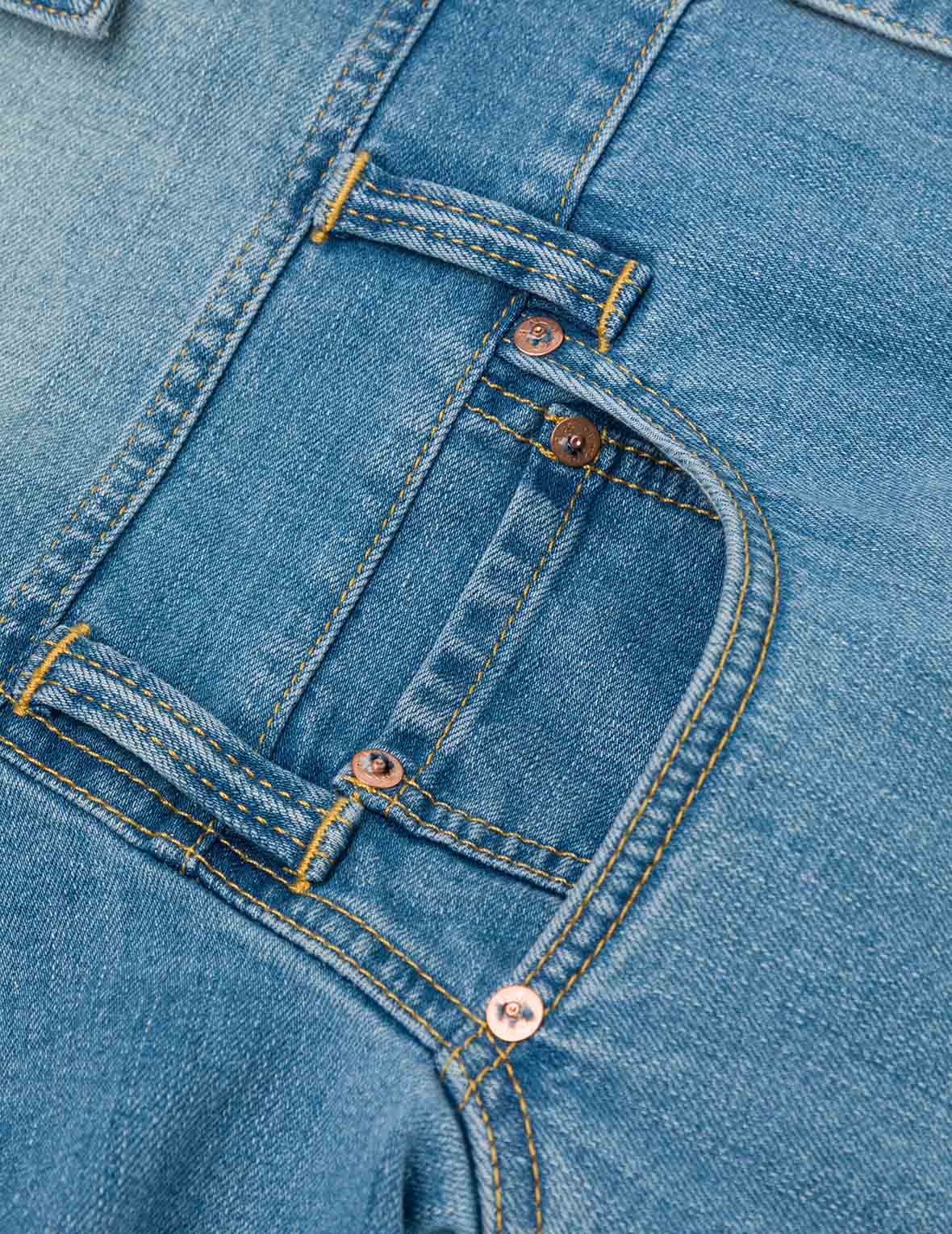 Deconstructed with Multi-pocket Loose Fit Denim Jacket - Image 12