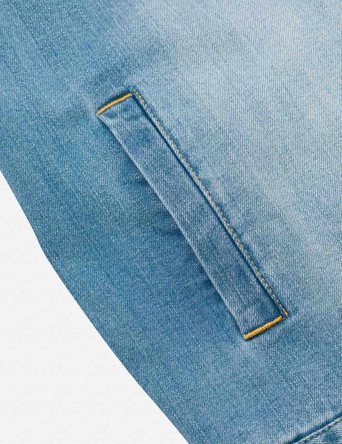 Deconstructed with Multi-pocket Loose Fit Denim Jacket - Image 13