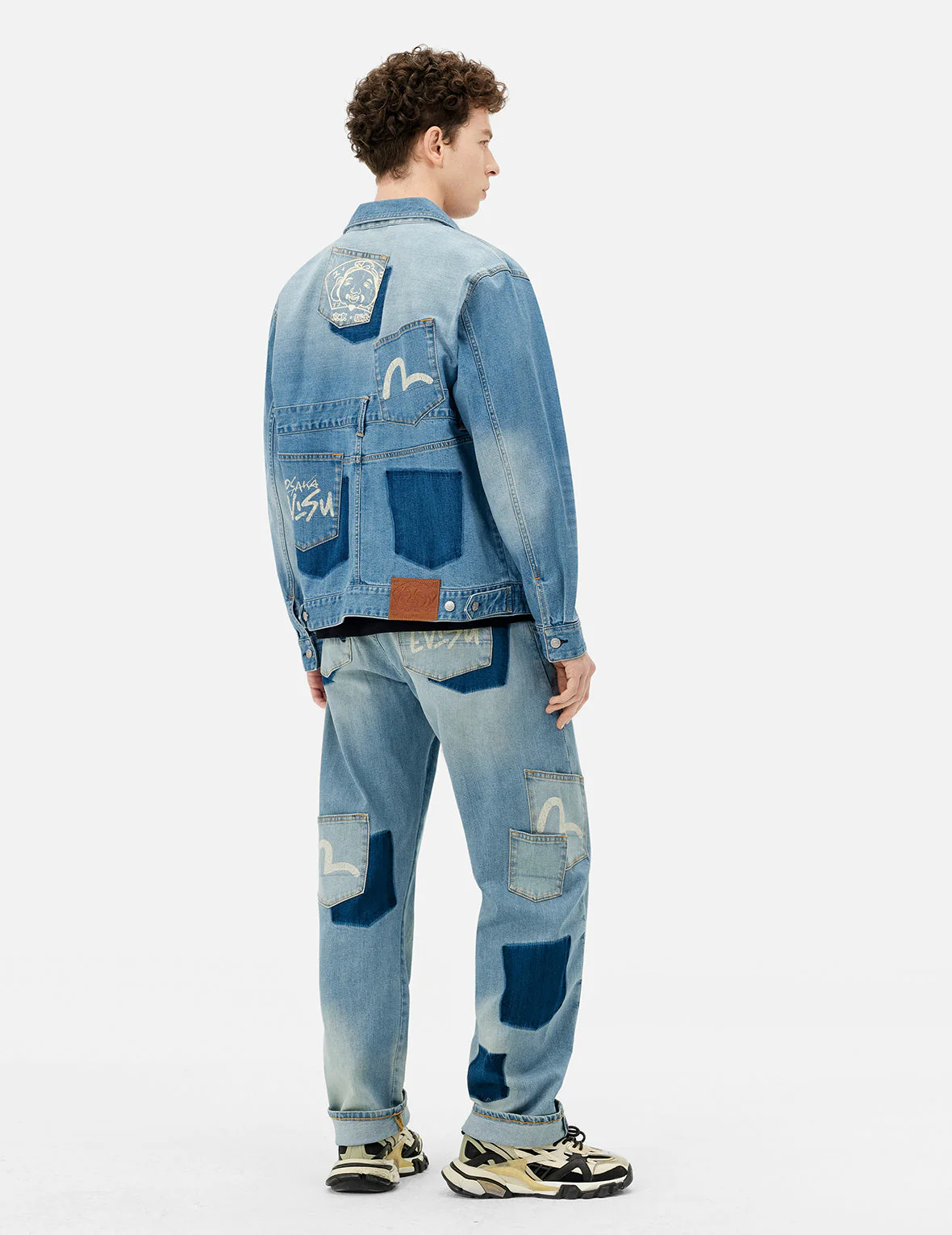 Deconstructed with Multi-pocket Loose Fit Denim Jacket - Image 4
