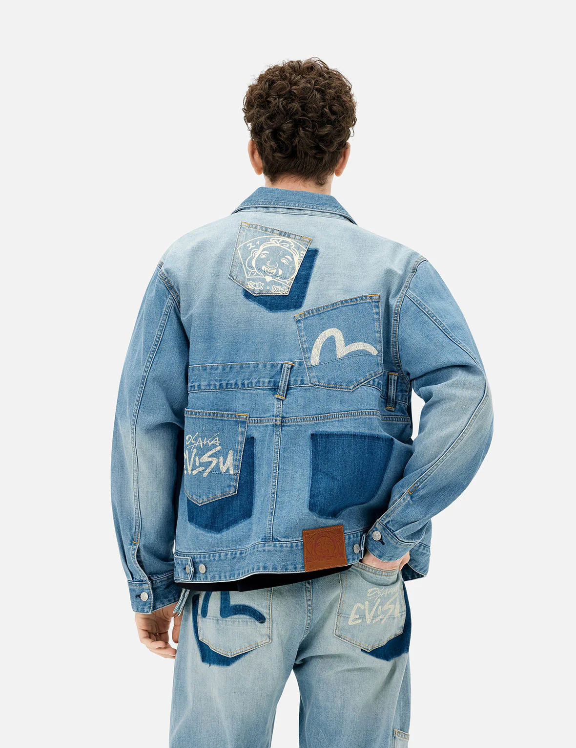 Deconstructed with Multi-pocket Loose Fit Denim Jacket - Image 5