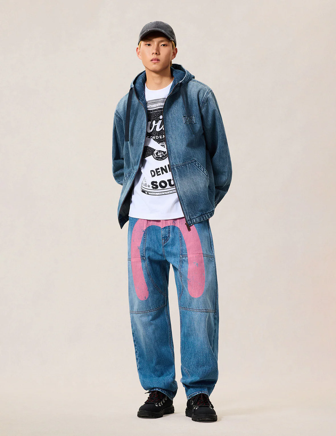 Denim Hooded Anorak Jacket - Image 5