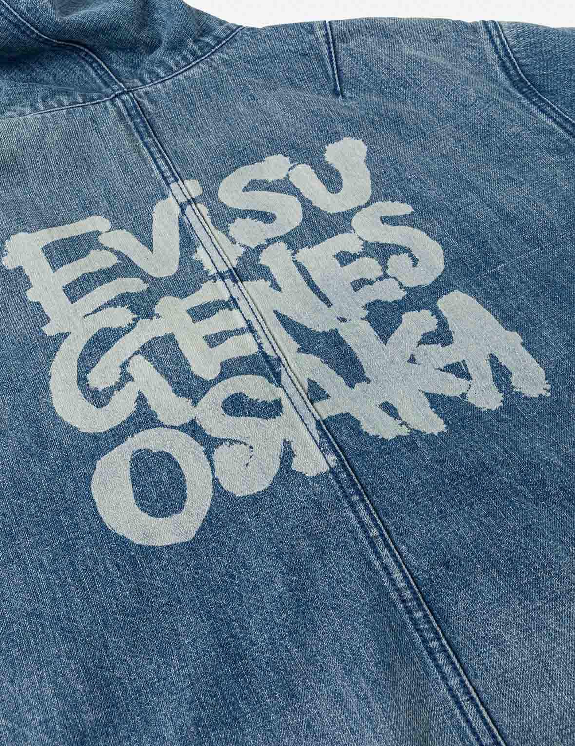 Denim Hooded Anorak Jacket - Image 7